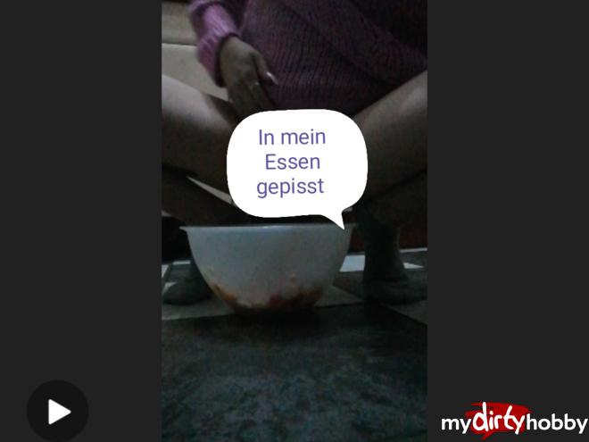 Pissing in my food Pissing in my food
