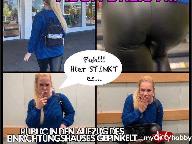 Mega THREE !!! Public peed in the elevator of the furniture store ... boldly leave: O Mega THREE !!! Public peed in the elevator of the furniture store ... boldly leave: O