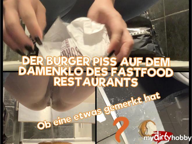 The burger piss on the ladies room of the fast food restaurant - if one has noticed something ?? The burger piss on the ladies room of the fast food restaurant - if one has noticed something ??