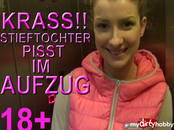 KRASS STEP-DAUGHTER pisses IN ELEVATOR KRASS STEP-DAUGHTER pisses IN ELEVATOR