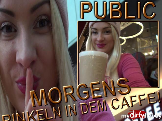 In the morning pee in the cafe!. In the morning pee in the cafe!.