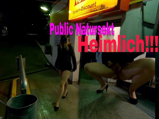 Scandal piss action in front of the supermarket! Scandal piss action in front of the supermarket!