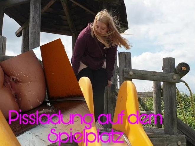 Extreme piss load on the playground Extreme piss load on the playground